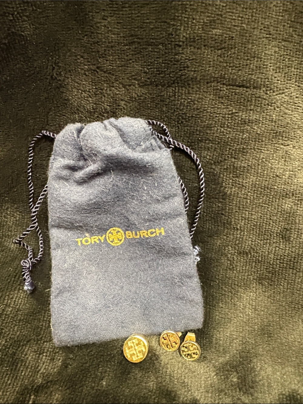 Tory Burch Gold Tone Earrings and Pendant set